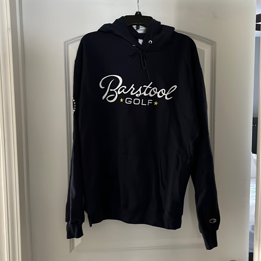 Champion Brand - Barstool Golf Navy Hoodie Size Large